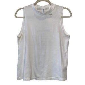 Beachbody White Mockneck Workout Athletic Tank Top S Form Check